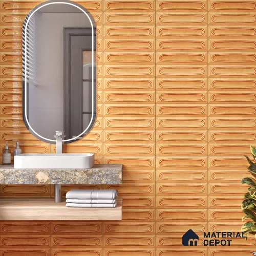 Faux Subway  Tile TL 07238 Bali 1003 1 ft x 1 ft Ceramic Glossy Finish - 9 mm  | 2 mm Spacer is Mandatory | Please Expect a Slight Variation of Pattern